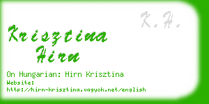 krisztina hirn business card